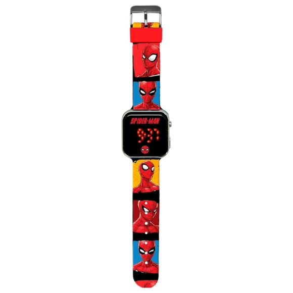 NEW Marvel Spiderman Boys Digital LED Wrist Watch Accutime Licensed - Picture 2 of 3